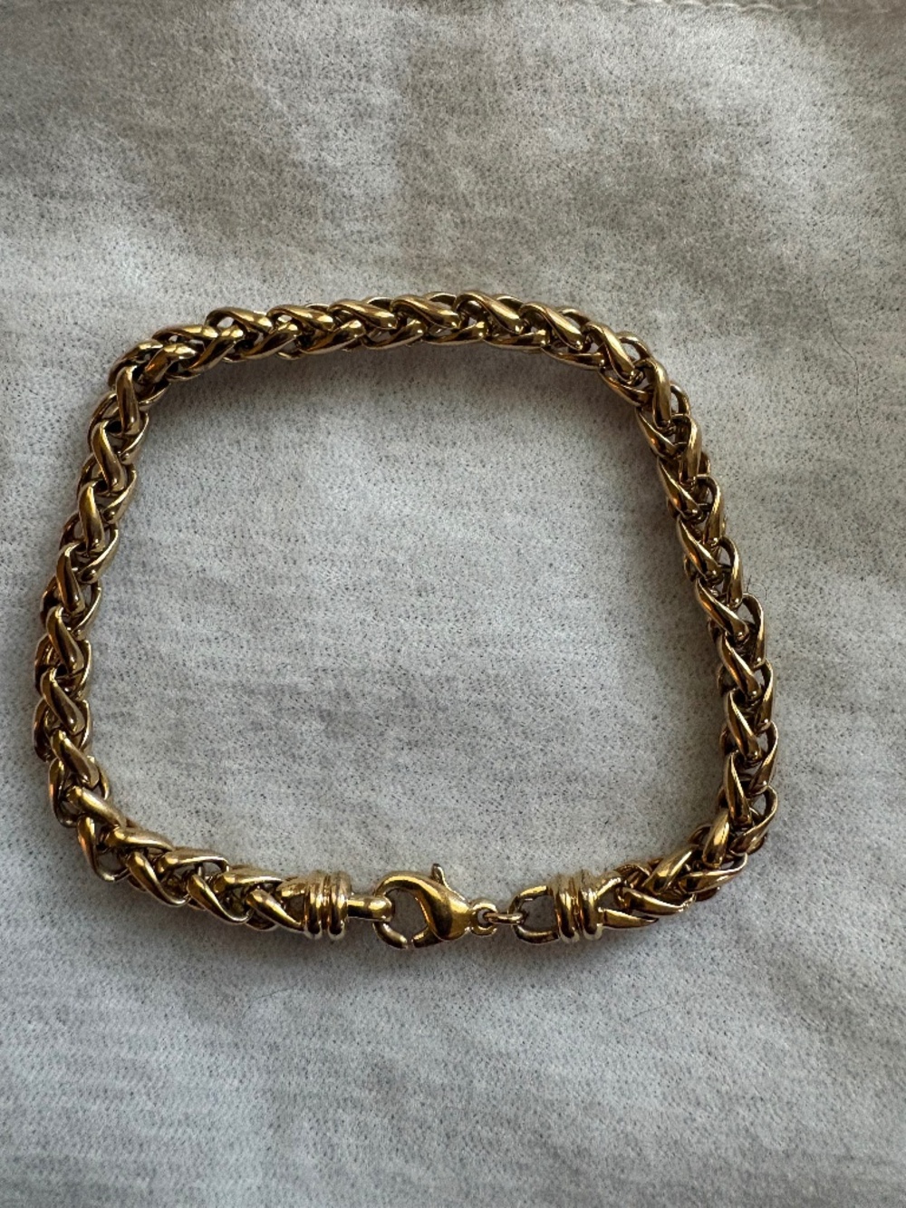 Professionally Tested Gold Plated Wheat Chain Bracelet